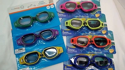 DOLGEN Adult Swim Goggles Choice of Pink, Orange, Yellow, Blue, Red New