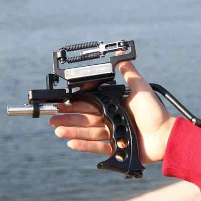 Hunting Slingshot With wrist rest for shooting steel balls fish darts High US - Image 1 of 4