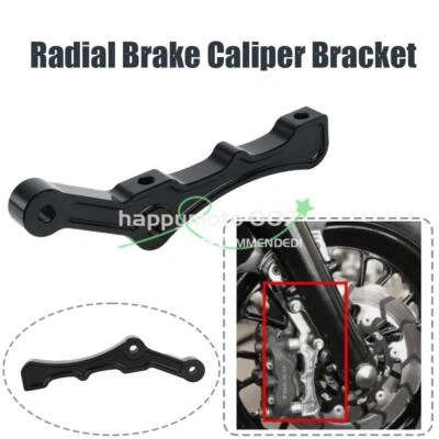 Adaptador de soporte de montaje de pinza de freno delantera radial negro para Harley Dyna Softail Foto 1 de 4