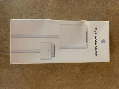 APPLE GENUINE 30-PIN TO VGA ADAPTER CONNECTOR IPAD IPOD IPHONE TV MONITOR N2-2 - Image 1 of 4