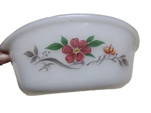 Vintage Glasbake 2qt Casserole Dish USA Classic Nostalgic Floral - Picture 1 of 5