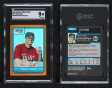 2006 Bowman Draft Chrome Picks Orange Refractor /25 Sean Land #DP57 SGC 9 MINT