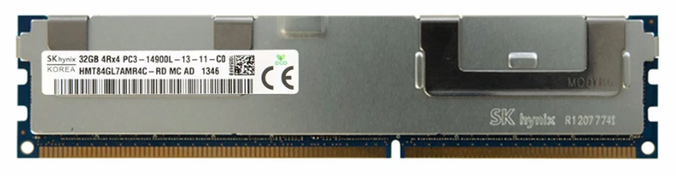 DELL JGGRT SK HYNIX 32GB PC3-14900L DDR3-1866 MEMORY LRDIMM HMT84GL7AMR4C-RD - Image 1 of 1