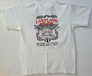Lakeland Bike Night Florida Motorcycle Mania 2011 T Shirt Medium White - Picture 1 of 6