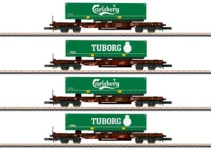 Märklin 82290, 4tlg. Set Taschenwagen Carlsberg Tuborg, AAE, Neu & OVP, Z - Bild 1 von 1