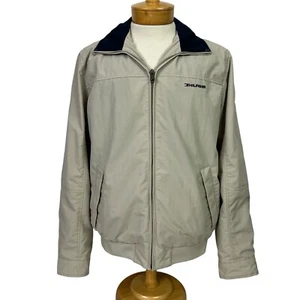 Tommy Hilfiger Men’s Hooded Jacket Sz Large Multi Colors Full Zip Pockets - Picture 1 of 8