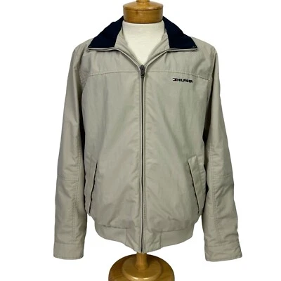 Tommy Hilfiger Men’s Hooded Jacket Sz Large Multi Colors Full Zip Pockets - Image 1 of 4