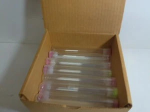 "Lote 26 tubos de vidrio transparente de 6"" de colección con tapas soporte para cigarros El Producto 22 rojo 4 limas" - Imagen 1 de 2