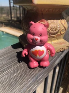 Vintage Care Bears Care A lot 3" PVC Action Figure 1983 Pink 2 Hearts - Bild 1 von 3