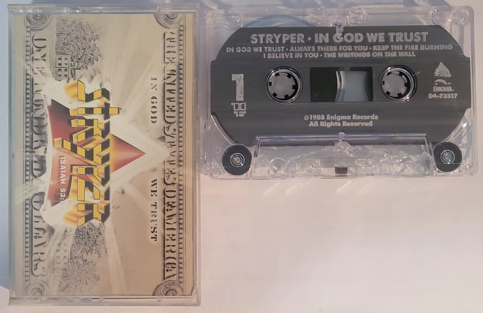 STRYPER In God We Trust Cassette Tape 1988 Enigma Records *LIKE NEW* - Image 1 of 1
