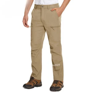 Men Waterproof Hiking Pant with Multi-pockets Lightweight Quick Dry Casual Pants - Picture 1 of 31
