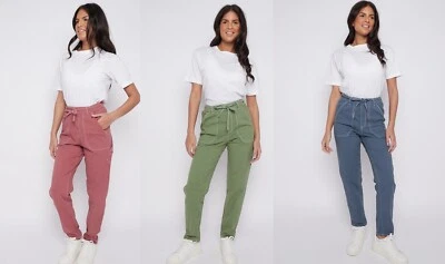 Ex M&S Ladies Cotton Rich Stretch Trousers Joggers Jogging Bottoms - Image 1 of 4