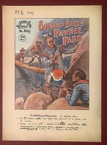 Vintage Buffalo Bill Library Dime Store Cover Set of 4+ Original Portfolio/Lette - Picture 1 of 6