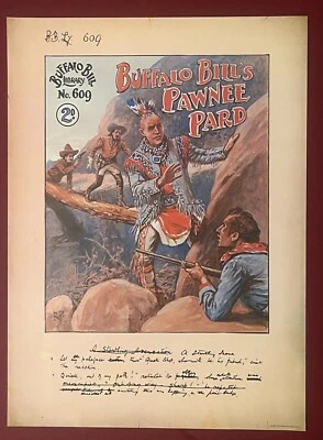 Vintage Buffalo Bill Library Dime Store Cover Set of 4+ Original Portfolio/Lette - Image 1 of 4