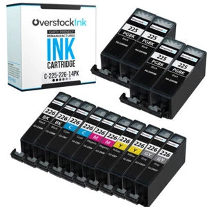 Paquete de 14 tintas de impresora OSI 225 226 compatibles para Canon PIXMA MG5120 MG5220 MG5320 - Imagen 1 de 1