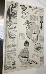 c1915 Bridal Shower Mode & Skinner's Baden Satin ANTIKER Druck Werbung 9,5x15" - Bild 1 von 5