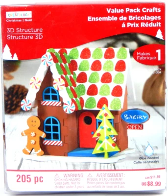 NUEVO KIT DE CASA DE PAN DE JENGIBRE ESTRUCTURA 3D CREATOLOGÍA NAVIDAD DECORACIÓN PANADERÍA TELA  Foto 1 de 4