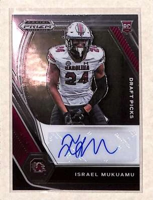 2021 Panini Prizm Draft Picks #DPA-ISM Israel Mukuamu RC Silver Prizm AUTO NM - Image 1 of 2