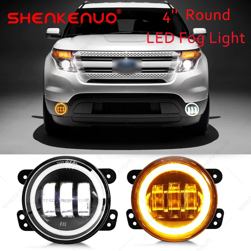 For 2011 2012 2013 2014 2015 Ford Explorer Clear Lens Fog Lights Bumper Lamps 2X - Image 1 of 4