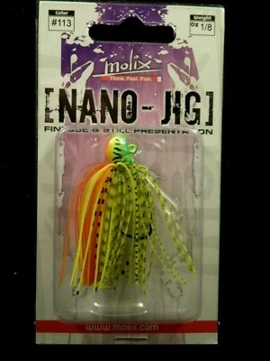 Señuelo de pesca sin malezas Molix Nano Jig 1/8 oz #113 Hot Tiger NAJ35-113 NUEVO Foto 1 de 4