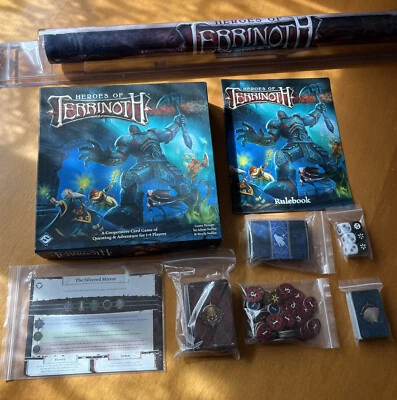 HEROES OF TERRINOTH + PLAYMAT - ENGLISH Edition - Fantasy Flight Games (Descent) - Immagine 1 di 4