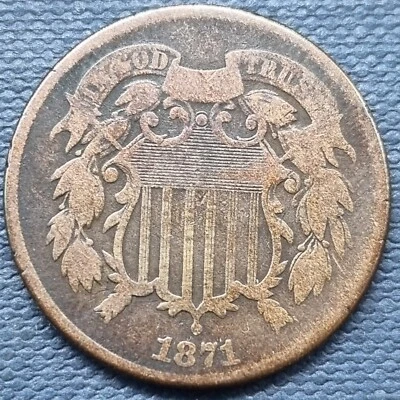 1871 Two Cent Piece 2c Better Grade #61811 - Image 1 of 2