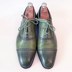 $875 BARKER BLACK Ltd Ed. Haraboro Cap Toe Oxfords - 8 U.S. - Picture 1 of 10