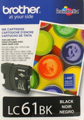 Brother LC61BK Black Ink Cartridge - Image 1 of 2