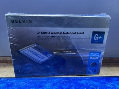 Belkin G+ MIMO Wireless Notebook Card F5D9010 Ver. 3014 Sealed 32-bit CardBus  - Image 1 of 4