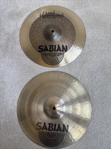 Sabian HH 14” Duo Hand Hammered Dark Hi Hat Cymbals - 949 and 1189 Grams - Picture 1 of 16