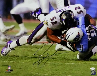 Ray Lewis Signed Baltimore Ravens 16x20 Tackling McNair PF Photo- JSA W Auth *B - Image 1 of 4
