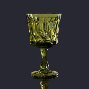 Noritake Perspective Green Water Ice Tea Glass Goblet Vintage 1970's - Picture 1 of 5
