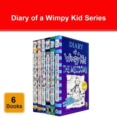 Diary of a Wimpy Kid Series Collection 6 Books Set (Books 12-17) By Jeff Kinney - Image 1 of 4