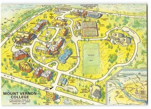 MOUNT VERNON COLLEGE Washington, DC Women's College 4x6 1990s Vintage Postcard - Picture 1 of 2