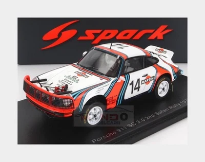 1:43 SPARK Porsche 911 Sc 3.0 Martini #14 Rally East African Safari 1978 S4019 - Immagine 1 di 2