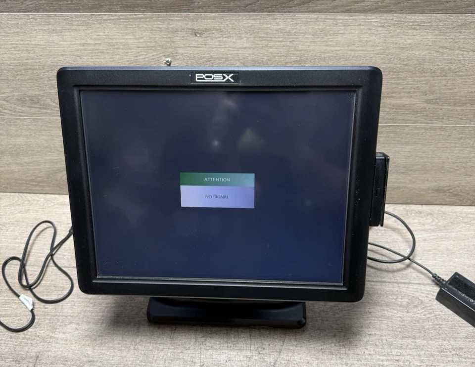 GENUINE POSX  ION-TM3A Touchscreen Monitor 15"  W/. Card Reader Tested Great - Image 1 of 4
