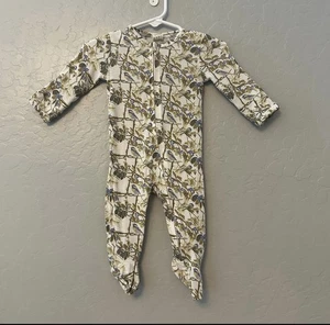 Kate Quinn chickadee print modal footie pajamas size 0-3 minutes - Imagen 1 de 12