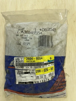 Interruptor limpiaparabrisas GM OEM Buick Chevrolet Oldsmobile Pontiac 26049554 Foto 1 de 2