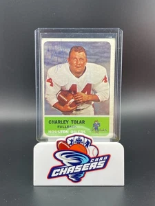 Fleer Charley (Charlie) Tolar Houston Oilers #45 Autografiado 1962 - Imagen 1 de 2