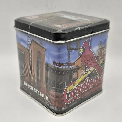 St. Louis Cardinals Busch Stadium Inaugural Season Ball  Metal Bank Tin 2006 New - Image 1 of 4