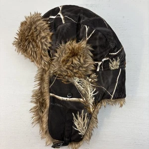 Realtree Trapper Hut Riemen hinten Herren Einheitsgröße Camouflage Fell Ohrenklappe Thinsulate - Bild 1 von 10