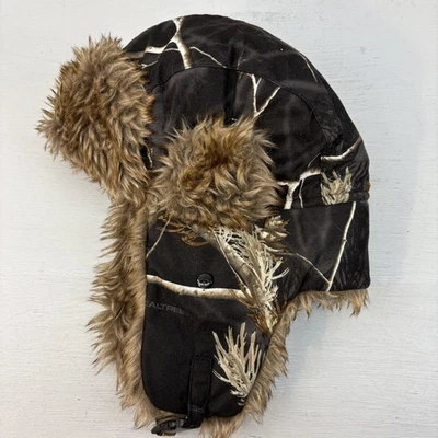 Realtree Trapper Hat Strap Back Mens One Size Camo Fur Ear Flap Thinsulate - Image 1 of 4