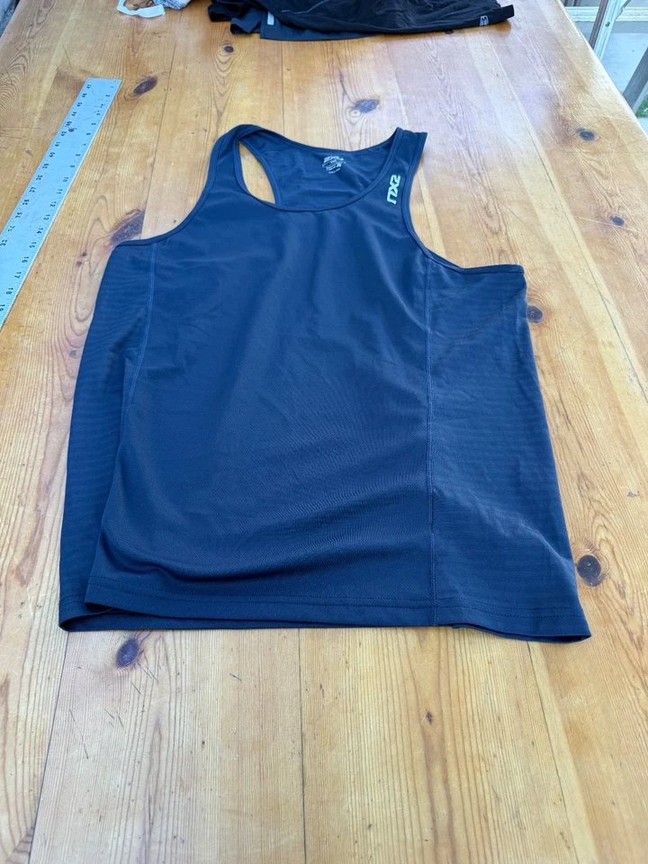 Top de compresión sin mangas 2XU para hombre talla S AZUL MARINO logotipo A1 Foto 1 de 4