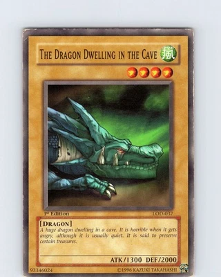 Yu-Gi-Oh The Dragon Dwelling In The Cave LOD-037 1st Edition Common Played MP - Image 1 of 2