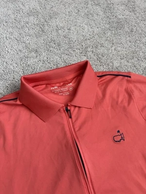 Camisa polo de golf Peter Millar Masters Augusta absorbente 1/4 cremallera 50+ UPF para mujer M Foto 1 de 3
