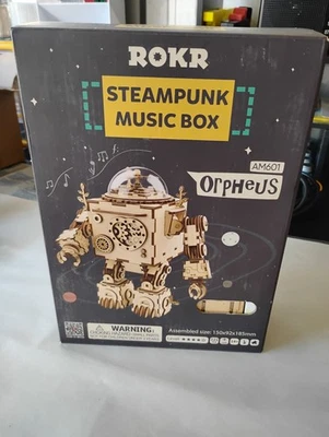 NUEVA CAJA DE MÚSICA ROKR Steampunk AM601 Orpheus Robot 221 piezas | Modelo RoboTime Foto 1 de 3