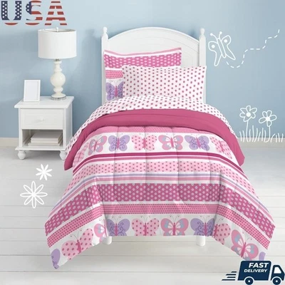 Комплект постельного белья из микрофибры Butterfly Dots ансамбль детский уютный сон близнецы сделано в США - Изображение 1 из 4