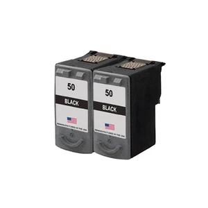 Compatible Ink Cartridge For Canon 50 Twin Black-USA - Picture 1 of 2