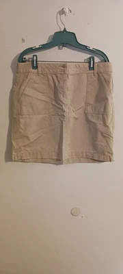 TOMMY HILFIGER Damas Talla 10 Sobre la Rodilla Caqui Línea A Falda 4 Bolsillos Informal Foto 1 de 4