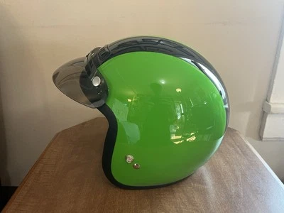 Z1R Green Half Helmet Motorcycle Shorty with Visor Medium NO.127 ZRP-3 -SEAPACK - Image 1 of 4